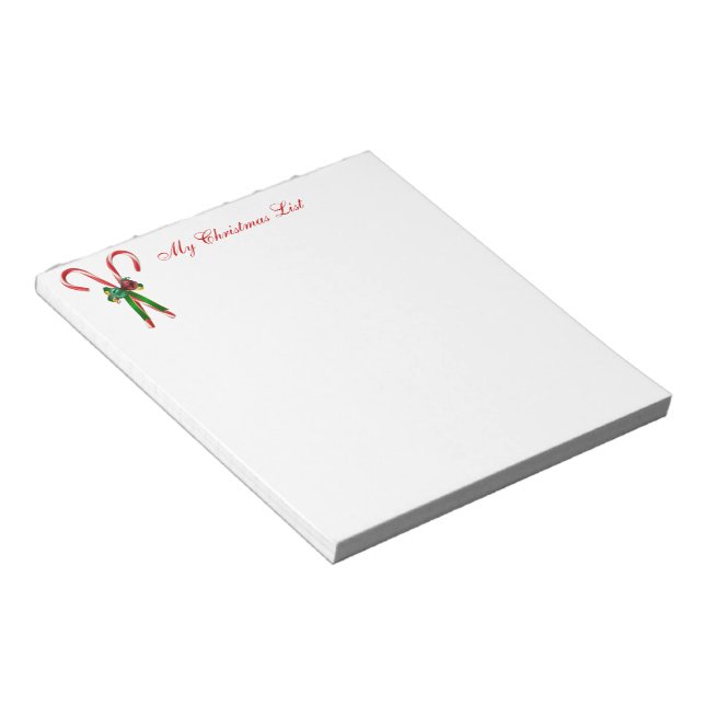 Candy Canes Notepad (Angled)