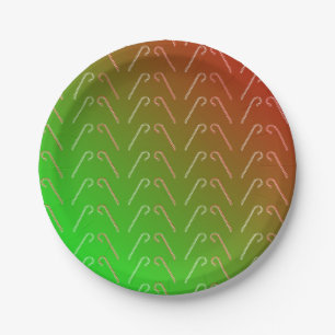 Candy Canes Paper Plate