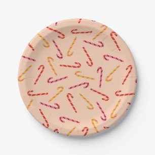 Candy Canes Paper Plate