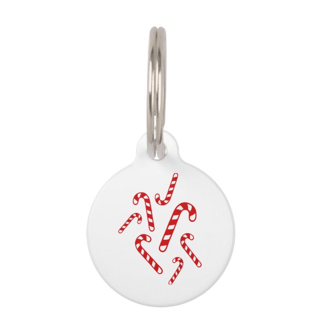 Candy canes  pet tag (Front)