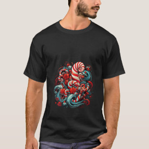 candy canes Red and white Christmas Idea Creative T-Shirt