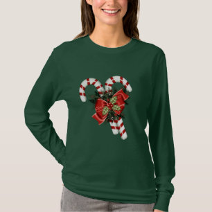 Candy Canes & Red Bow Holiday Shirt