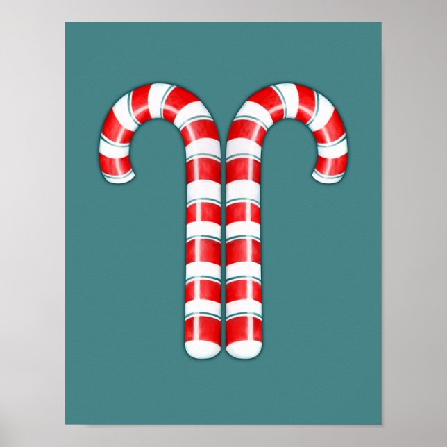 Candy Canes red Poster (Front)