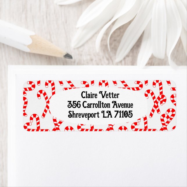 Candy Canes  Return Address Label (Insitu)