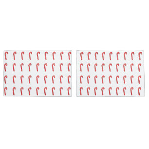 Candy Canes, Set of Two, Standard Pillow Cases