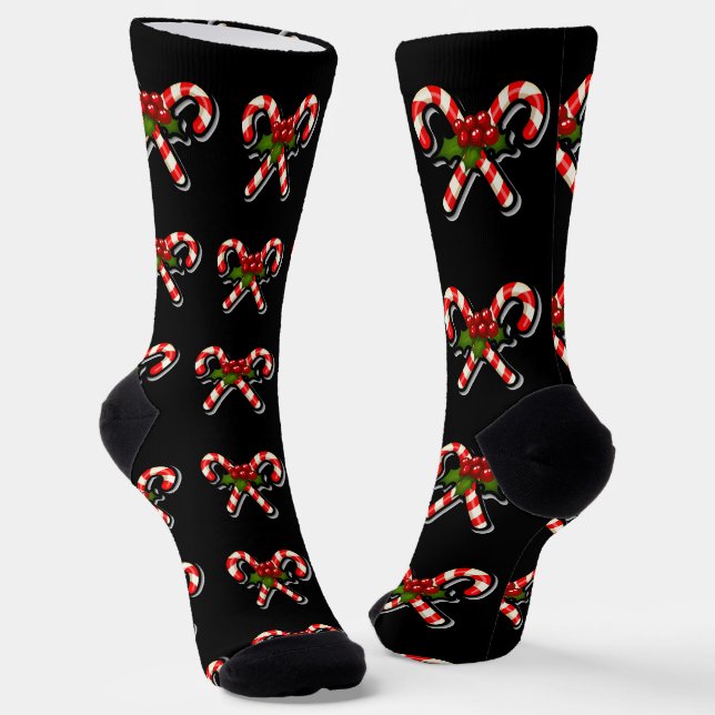 Candy Canes  Socks (Angled)