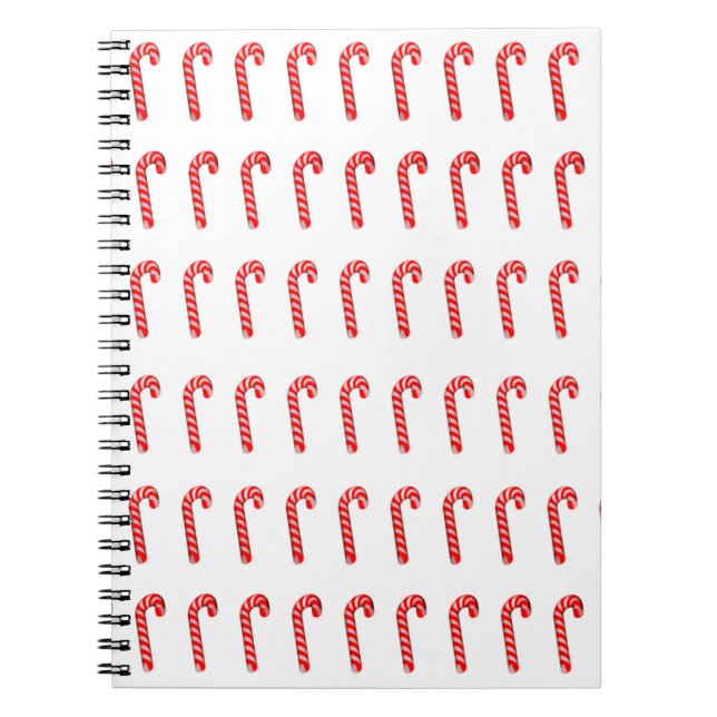 Candy Canes Spiral Photo Notebook (Front)