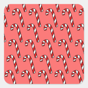 Candy Canes Square Sticker