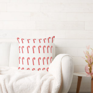 Candy Canes Throw Pillow