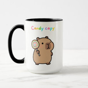 Candy Capybara – Cute Lollipop Kids Shirt Mug