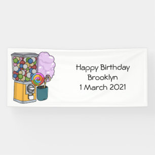 Candy cartoon illustration banner