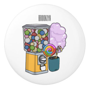 Candy cartoon illustration  ceramic knob