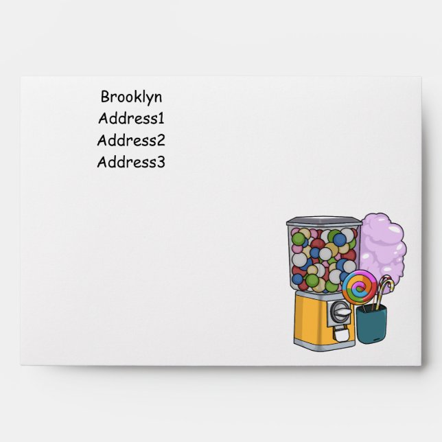 Candy cartoon illustration envelope (Front)