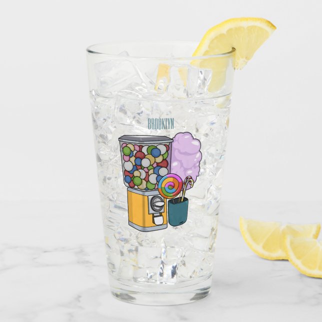 Candy cartoon illustration  glass (Back Ice)