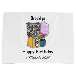 Candy cartoon illustration large gift bag