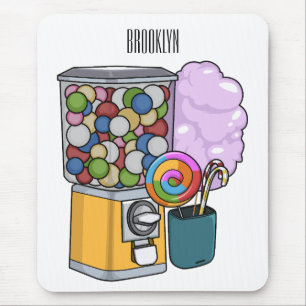 Candy cartoon illustration mouse pad