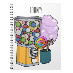 Candy cartoon illustration notebook