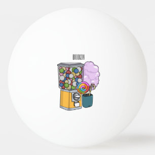 Candy cartoon illustration ping pong ball