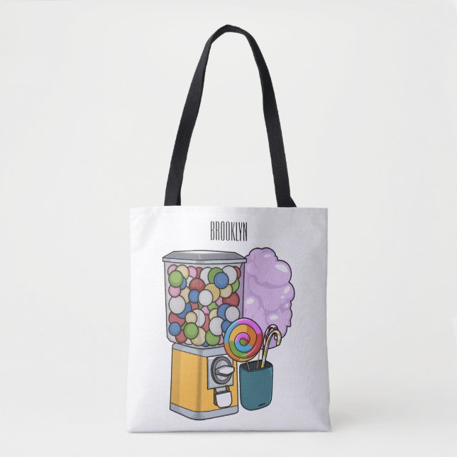Candy cartoon illustration  tote bag (Front)