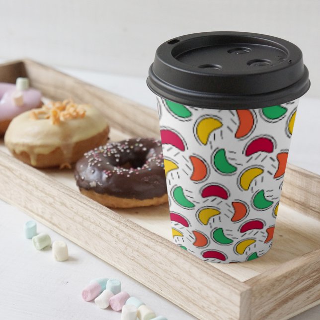 Candy Cartoon Pattern Paper Cups (Candy cartoon kids birthday party candy, sweet treat, candies, chocolate, paper cups)