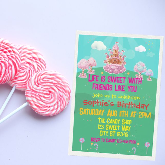 Candy Castle birthday  Invitation (Creator Uploaded)