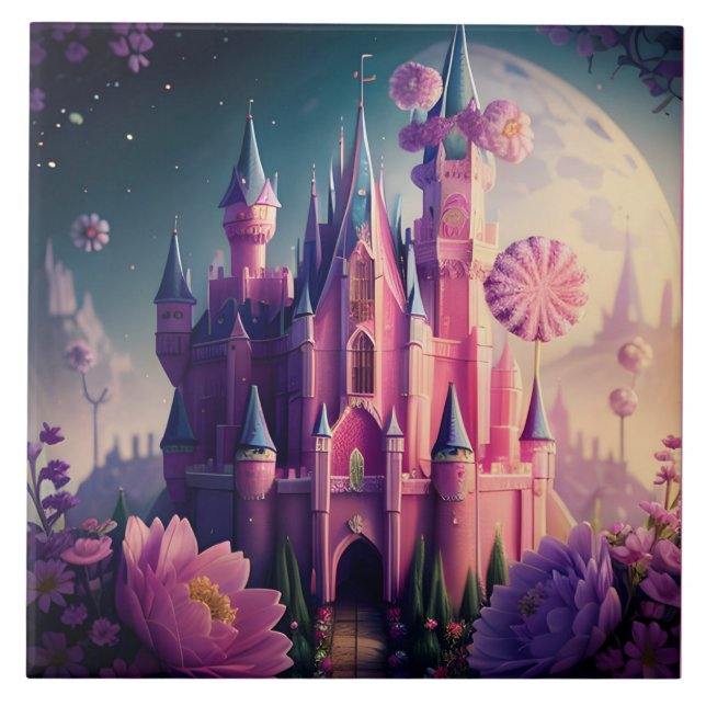 Candy Castle One Ceramic Tile (Front)
