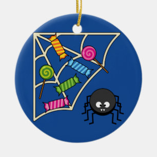 Candy Catcher Spider Ceramic Ornament