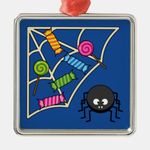 Candy Catcher Spider Metal Ornament