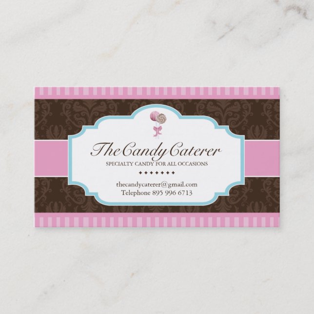 Candy Catering Business Card (Front)