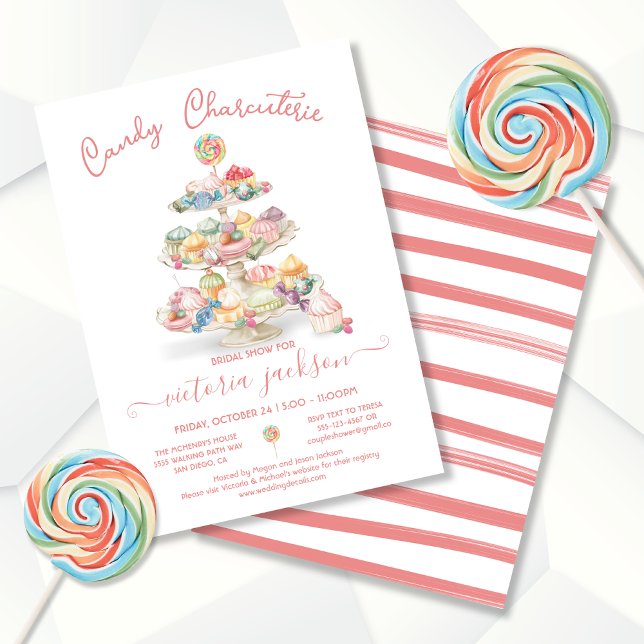 Candy Charcuterie Tiered Tray Bridal Shower Invitation (Creator Uploaded)