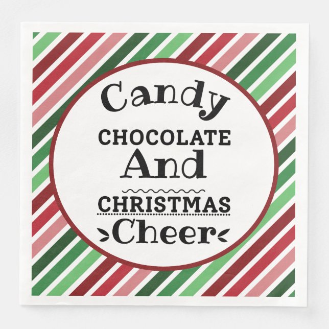 Candy Chocolate and Christmas Cheer Napkin (Front)