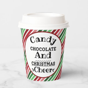 Candy Chocolate and Christmas Cheer Paper Cups