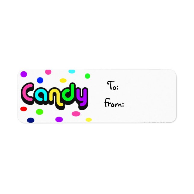 Candy-christmas label return address label (Front)