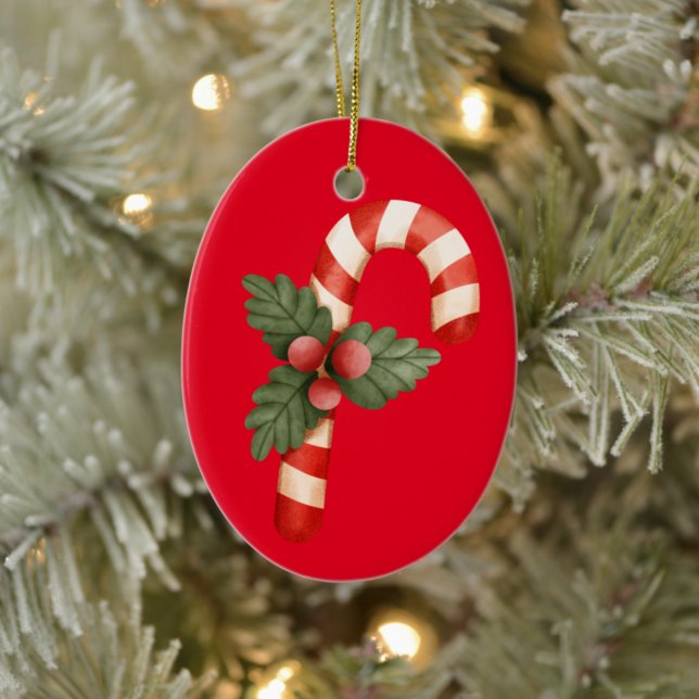 Candy Christmas red Umbrella Ornament (Creator Uploaded)