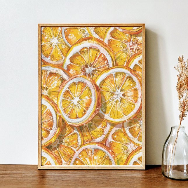 Candy Citrus Swirl – Fun Retro Citrus Candy  Poster (Creator Uploaded)