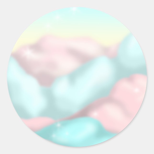 Candy Clouds Classic Round Sticker (Front)