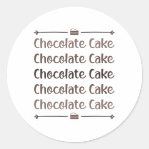 Candy Cocoa Chocolate Cake Day Sweet Love Gift Classic Round Sticker
