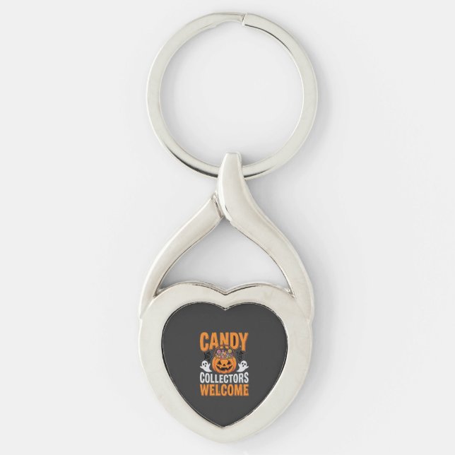 Candy Collectors Welcome Halloween Pumpkin Key Ring (Front)