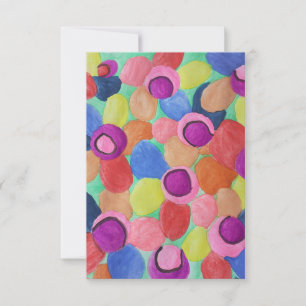 Candy Colored Flowers Flat Card