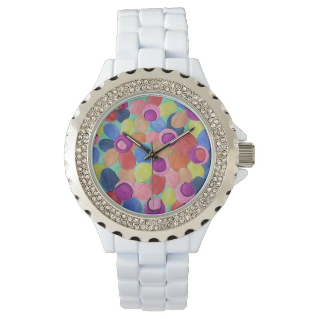 Candy Colored Flowers Watch (Front)