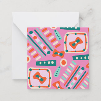 Candy Colour Abstract Shapes - Pink, Green, Orange Card