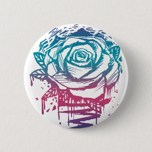 Candy Colour Rose 6 Cm Round Badge