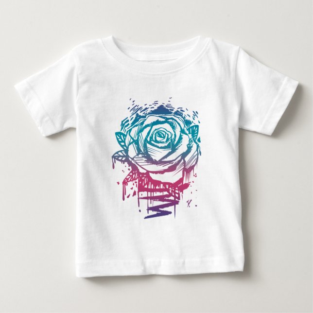 Candy Colour Rose Baby T-Shirt (Front)