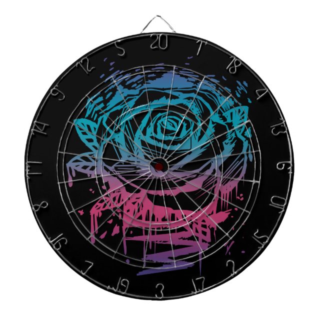 Candy Colour Rose Dartboard (Front)