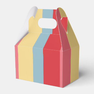 Candy Colour Striped Favour Box