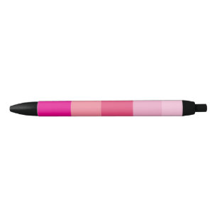 Candy Colour Stripes Pattern Black Ink Pen