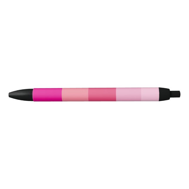 Candy Colour Stripes Pattern  Black Ink Pen (Front)