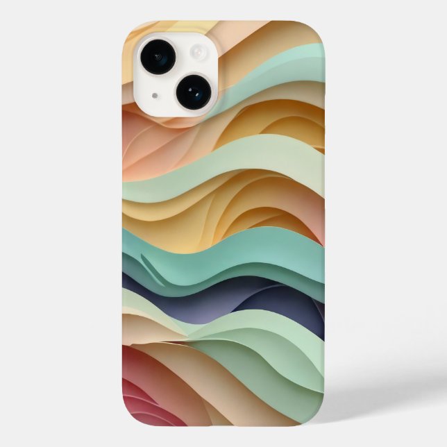 Candy Coloured Wavy Stripes Case-Mate iPhone Case (Back)