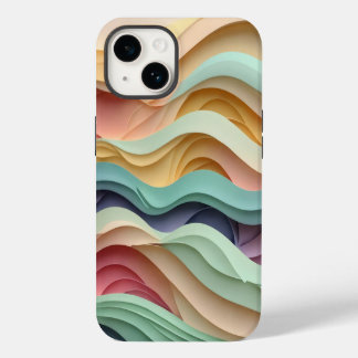 Candy Coloured Wavy Stripes iPhone 14 Case