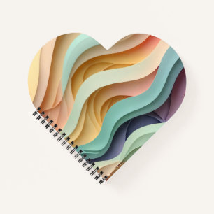 Candy Coloured Wavy Stripes Notebook